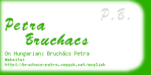 petra bruchacs business card